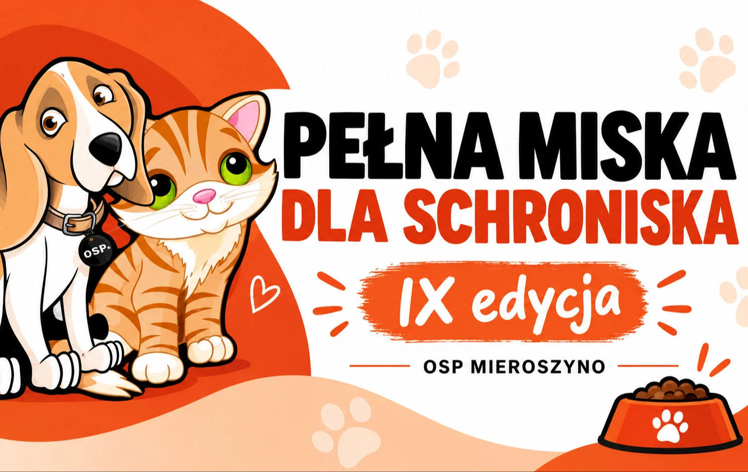 Pełna Miska dla Schroniska 2026. MDP OSP Mieroszyno zbiera dary dla zwierząt z Dąbrówki