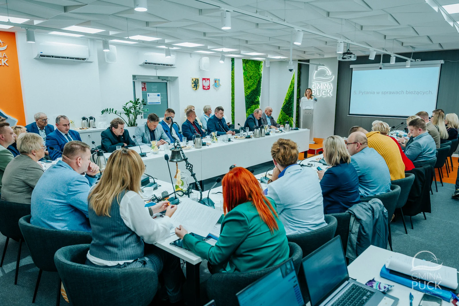 Sala obrad podczas XLIV sesji Rady Gminy Puck