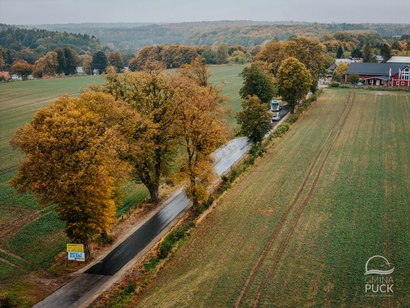 Zakończył się remont ul. Lipowej w Sławutówku. Gmina Puck odebrała modernizację drogi