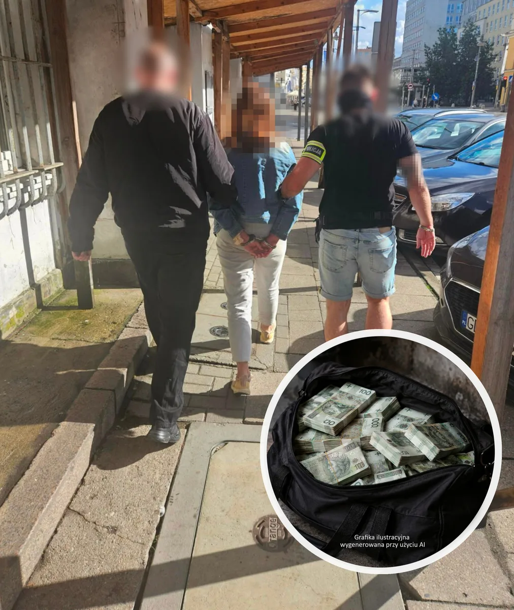 Gdynia. 50-latka zatrzymana przy odbiorze 40 tys. zł w sprawie inwestycji w kryptowaluty