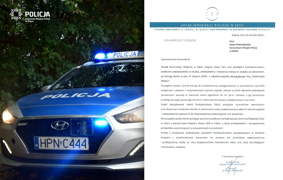 Gdynia. Zabrali meleksa z ośmioma pasażerami. Dwóch mężczyzn zatrzymanych