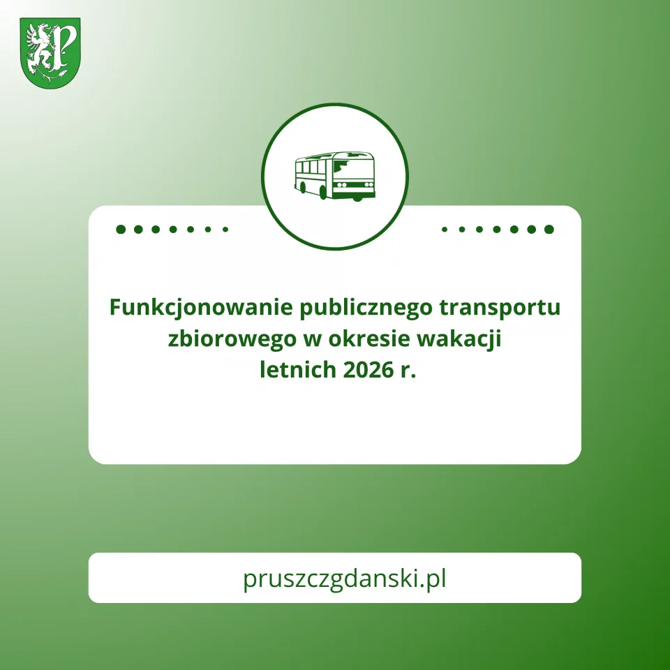 Gmina Pruszcz Gdański. Wakacyjne rozkłady autobusów od 29 czerwca
