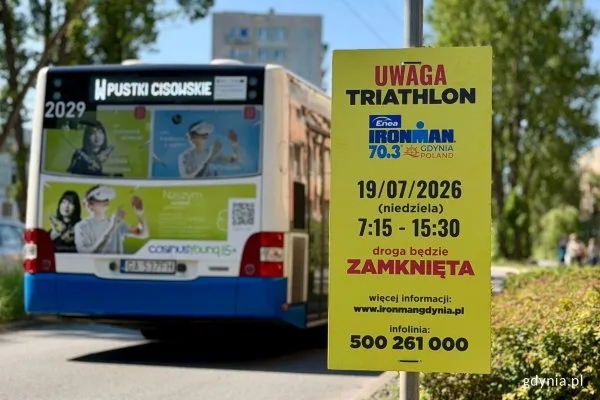 IRONMAN Gdynia 2026. Zamknięte ulice, objazdy i infolinia dla kierowców