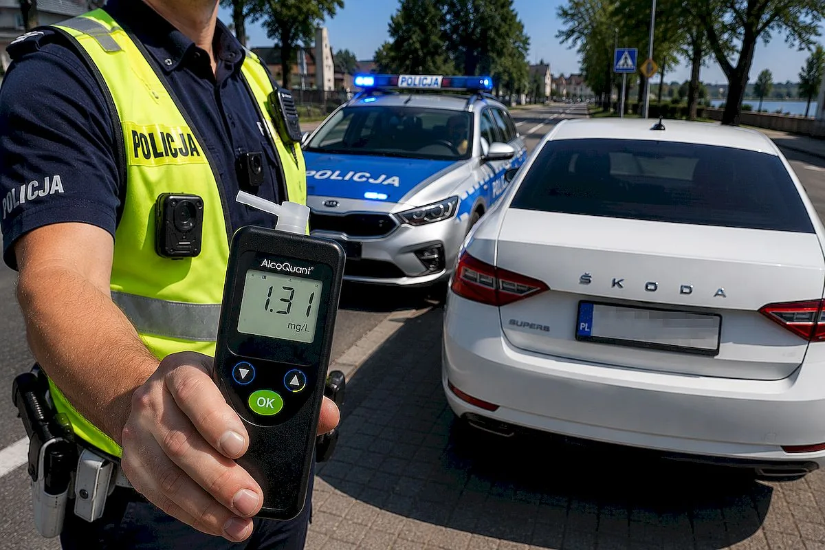 Puck. 53-latek prowadził Skodę po alkoholu. Miał ponad 2,7 promila