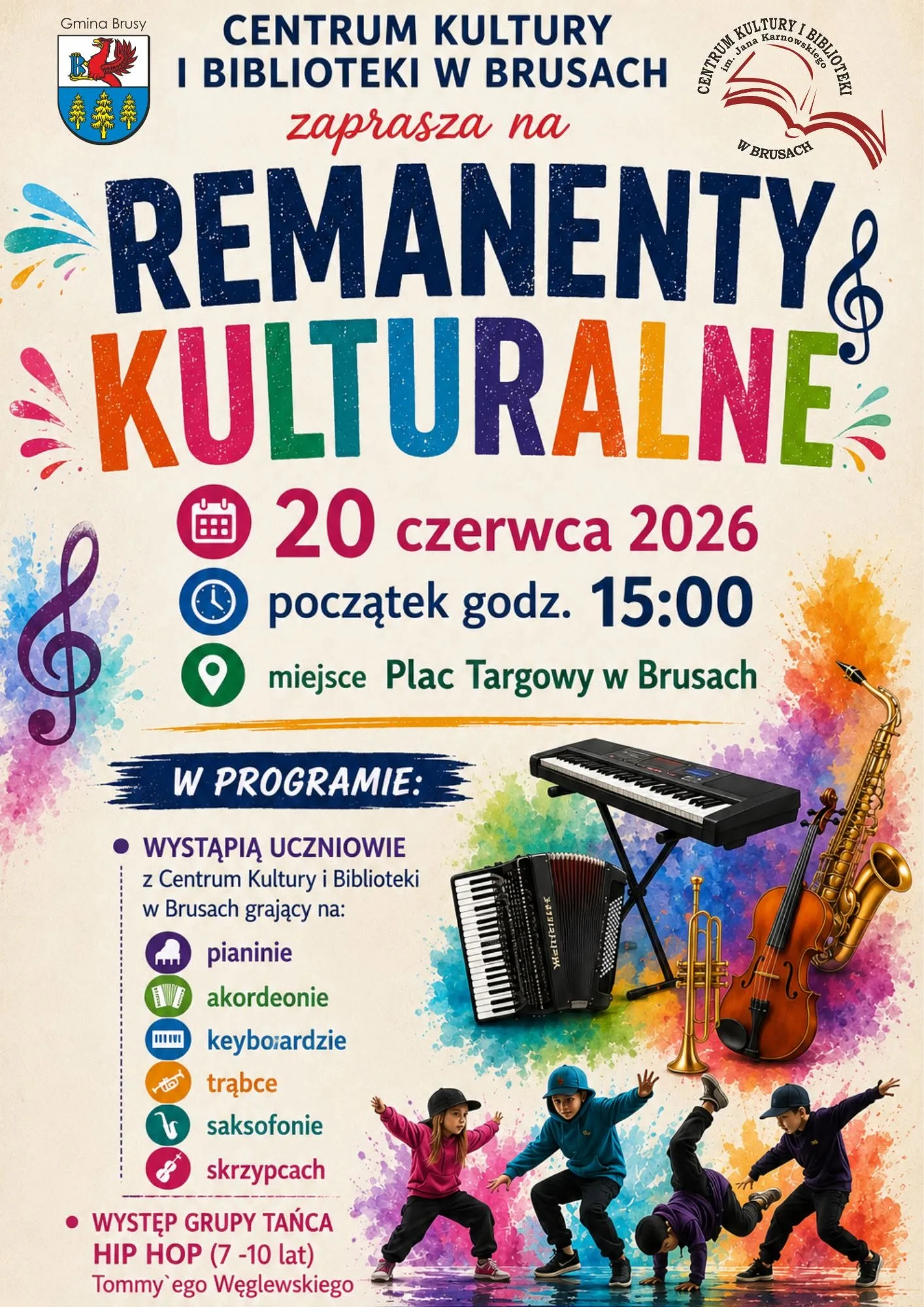 Remanenty Kulturalne 2026 w Brusach. Wystąpią młode talenty