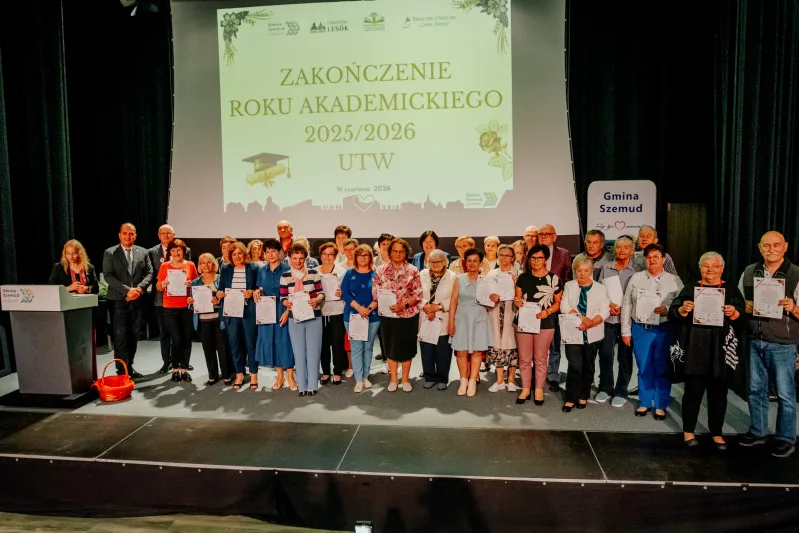 Szemud. Uniwersytet Trzeciego Wieku zakończył rok, wręczono 250 świadectw